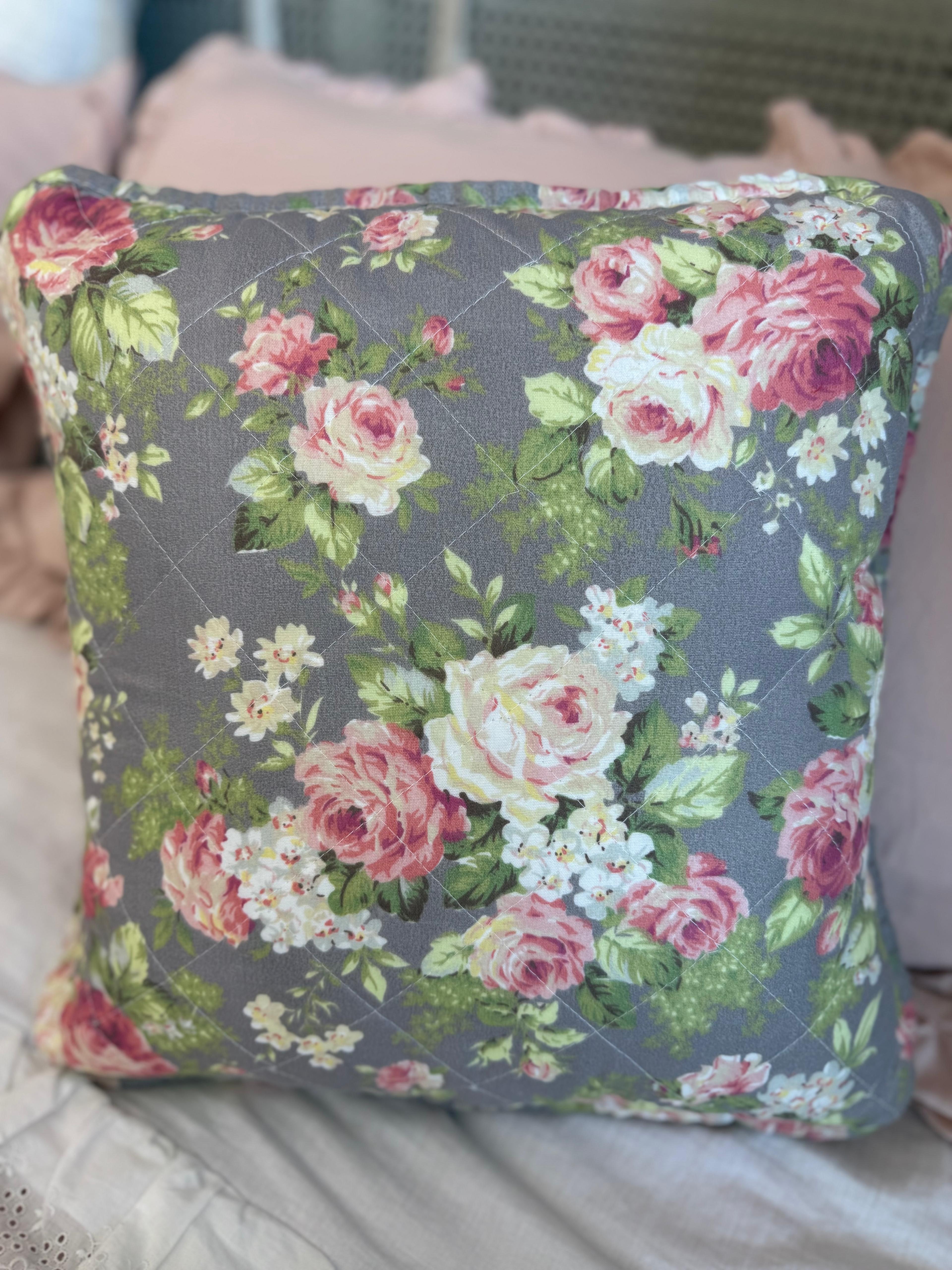 Cuscino in cotone con fantasia fiorellino - 2 varianti - 40x40 cm - Clayre e eef